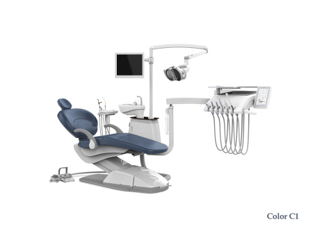 SILVERFOX 8000B-SRS0 – Стоматологическая установка с нижней подачей и с мягкой обивкой