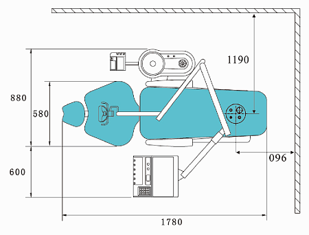 ROSON KLT 6210 N1 Lower – стоматологическая установка с нижней подачей