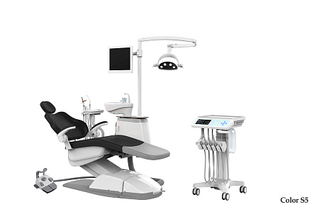 SILVERFOX 8000C-SMS0 CART – Стоматологическая установка с подкатным блоком врача и с мягкой обивкой