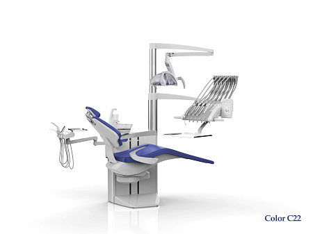 SILVERFOX 8000С CMS0 – Стоматологическая установка с верхней подачей и электрической системой управления инструментами, подачей воздуха и воды